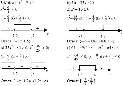 Ответ к задаче № 34.16 - А.Г. Мордкович, гдз по алгебре 8 класс