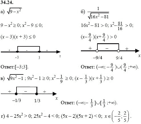 Ответ к задаче № 34.24 - А.Г. Мордкович, гдз по алгебре 8 класс
