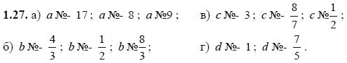 Ответ к задаче № 1.27 - А.Г. Мордкович, гдз по алгебре 8 класс