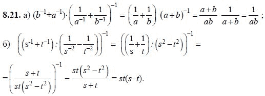 Ответ к задаче № 8.21 - А.Г. Мордкович, гдз по алгебре 8 класс