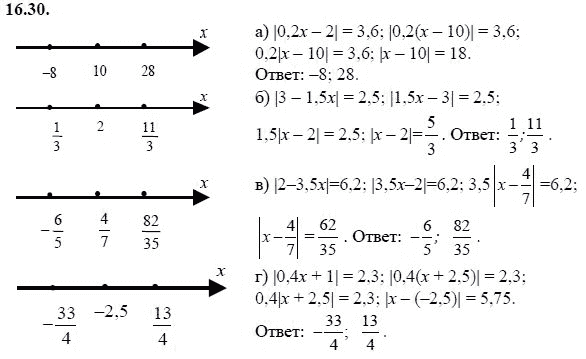 Ответ к задаче № 16.30 - А.Г. Мордкович, гдз по алгебре 8 класс