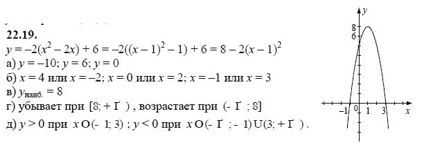 Ответ к задаче № 22.19 - А.Г. Мордкович, гдз по алгебре 8 класс