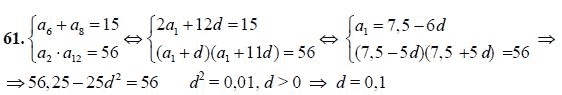 Ответ к задаче № 61 - А.Г. Мордкович 9 класс, гдз по алгебре 9 класс