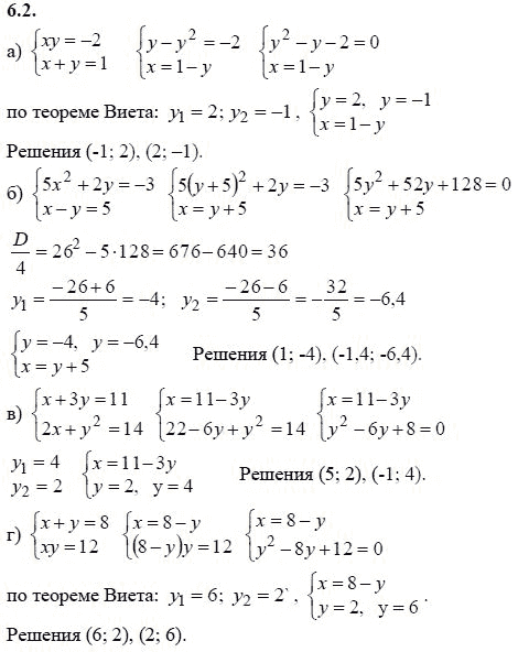 Ответ к задаче № 6.2 - А.Г. Мордкович 9 класс, гдз по алгебре 9 класс