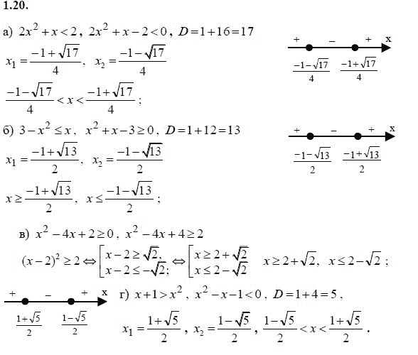 Ответ к задаче № 1.20 - А.Г. Мордкович 9 класс, гдз по алгебре 9 класс
