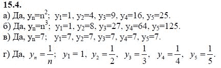 Ответ к задаче № 15.4 - А.Г. Мордкович 9 класс, гдз по алгебре 9 класс