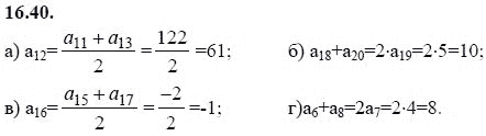 Ответ к задаче № 16.40 - А.Г. Мордкович 9 класс, гдз по алгебре 9 класс