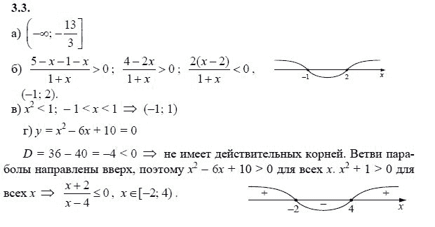 Ответ к задаче № 3.3 - А.Г. Мордкович 9 класс, гдз по алгебре 9 класс