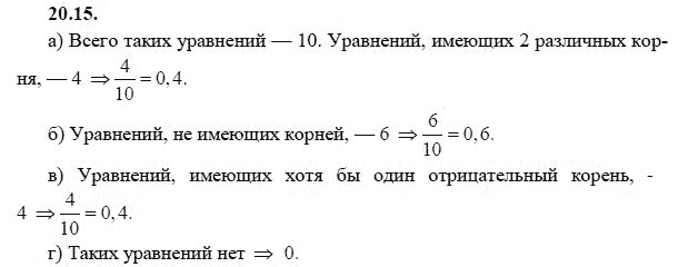 Ответ к задаче № 20.15 - А.Г. Мордкович 9 класс, гдз по алгебре 9 класс