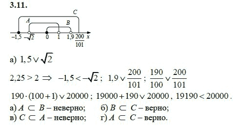 Ответ к задаче № 3.11 - А.Г. Мордкович 9 класс, гдз по алгебре 9 класс
