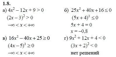 Ответ к задаче № 1.8 - А.Г. Мордкович 9 класс, гдз по алгебре 9 класс