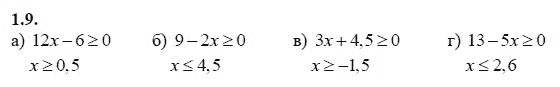 Ответ к задаче № 1.9 - А.Г. Мордкович 9 класс, гдз по алгебре 9 класс