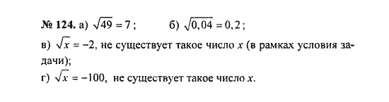 Ответ к задаче № 124 - С.М. Никольский, гдз по алгебре 8 класс