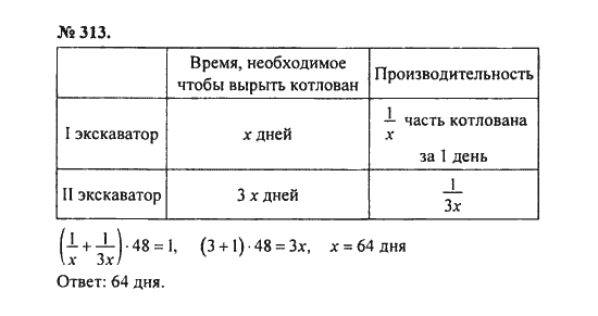 Ответ к задаче № 313 - С.М. Никольский, гдз по алгебре 8 класс Ответ к задаче № 313 - С.М. Никольский, гдз по алгебре 8 класс