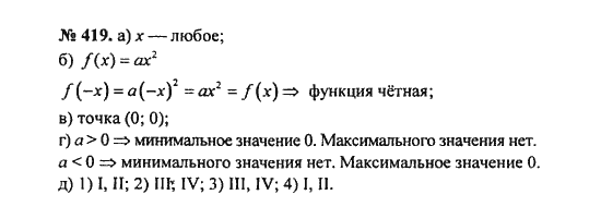 Ответ к задаче № 419 - С.М. Никольский, гдз по алгебре 8 класс