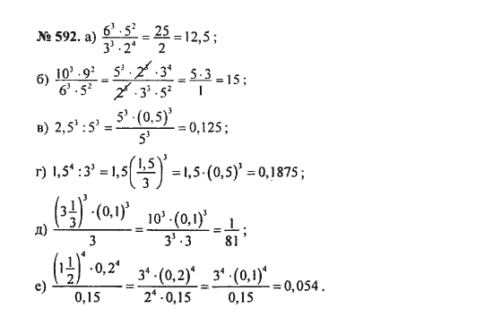 Ответ к задаче № 592 - С.М. Никольский, гдз по алгебре 8 класс